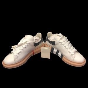 Alexander McQueen White/Black/Tan/Red Size 10 628017WHTQQ